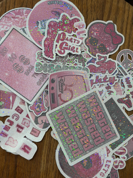 Y2k Bimbocore Sticker Pack – Pink Girly Pop Retro 2000s Designs